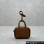 Miu Miu Leather micro bag 5NR036 Brown 2024
