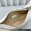 Lemaire Small Croissant grain leather Shoulder Bag 8820 White