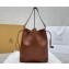 The Row Belvedere leather shoulder bag Brown