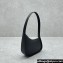 The Row Half Moon Bag in Grained leather Black