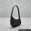 The Row Half Moon Bag in Grained leather Coffee