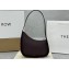 The Row Half Moon Bag in Smooth leather Burgundy
