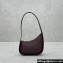 The Row Half Moon Bag in Smooth leather Burgundy