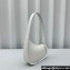 The Row Half Moon Bag in Smooth leather White