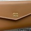 Miu Miu Leather wallet with leather and cord shoulder strap 5MT025 Cognac 2024