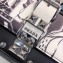 Prada Cahier Stud Printed Leather Bag 1BD121 Black 2018