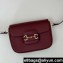 Gucci Horsebit 1955 small shoulder bag Red textured leather 815205 2024  