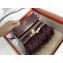 Hermes Feather Kelly Elan Bag In Original Mysore Leather Burgundy 2023(Full Handmade)