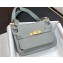 Hermes mini jypsiere bag in swift leather Gray with Gold Hardware (original quality+handmade)