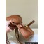 Hermes mini jypsiere bag in swift leather Golden Brown with Gold Hardware (original quality+handmade)