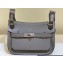 Hermes mini jypsiere bag in swift leather Gray with Silver Hardware (original quality+handmade)