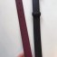 Chanel Width 2.5cm Leather Belt Black/Date Red with Golden CC Logo