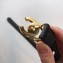 Chanel Width 2.5cm Leather Belt Black/Date Red with Golden CC Logo
