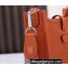 Hermes Mini Evelyne Bag In Original Togo Leather Orange with Silver Hardware (Machine Made)
