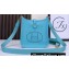 Hermes Mini Evelyne Bag In Original Togo Leather Macaron Blue with Gold Hardware (Machine Made)