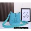 Hermes Mini Evelyne Bag In Original Togo Leather Macaron Blue with Gold Hardware (Machine Made)