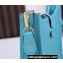 Hermes Mini Evelyne Bag In Original Togo Leather Macaron Blue with Gold Hardware (Machine Made)