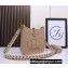 Hermes Mini Evelyne Bag In Original Togo Leather Apricot with Gold Hardware (Machine Made)