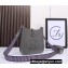 Hermes Mini Evelyne Bag In Original Togo Leather Gray with Silver Hardware (Machine Made)