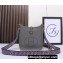 Hermes Mini Evelyne Bag In Original Togo Leather Gray with Gold Hardware (Machine Made)