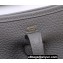 Hermes Mini Evelyne Bag In Original Togo Leather Gray with Gold Hardware (Machine Made)