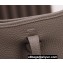 Hermes Mini Evelyne Bag In Original Togo Leather Elephant Gray with Silver Hardware (Machine Made)