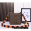 Hermes Mini Evelyne Bag In Original Togo Leather Etoupe with Silver Hardware (Machine Made)