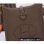 Hermes Mini Evelyne Bag In Original Togo Leather Etoupe with Gold Hardware (Machine Made)