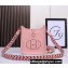 Hermes Mini Evelyne Bag In Original Togo Leather Pink with Gold/Silver Hardware (Machine Made)