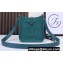 Hermes Mini Evelyne Bag In Original Togo Leather Blue Green with Gold/Silver Hardware (Machine Made)