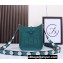 Hermes Mini Evelyne Bag In Original Togo Leather Blue Green with Gold/Silver Hardware (Machine Made)