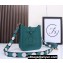 Hermes Mini Evelyne Bag In Original Togo Leather Blue Green with Gold/Silver Hardware (Machine Made)