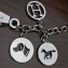 Hermes Lock Bag Charm Silver