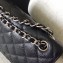 Chanel Original Quality Jumbo Classic Flap Bag 1113 in Caviar Leather Black with Silver Hardware