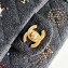 Chanel Embroidered Tweed, Strass, Glass Pearls & Gold-Tone Metal Small Classic Handbag A01113 Black 2023