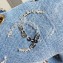 Chanel Embroidered Denim, Sequins & Silver-Tone Metal Classic Handbag A01112 Blue 2023