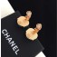 Chanel CC Glass Stud Clip-on Earrings Green 2018