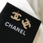 Chanel Crystal CC Stud Earrings Yellow/Crystal 2018