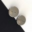 Chanel CC Logo Stud Earrings Blue/Silver 2018