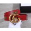 Gucci GG Buckle Calfskin Belt with Charms 38mm Width Red  