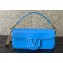 Valentino Locò Shoulder Bag In Calfskin Leather With Enamel 6031 Blue 2023