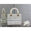 Lady Dior Medium D-Lite Bag in Macramé-Effect Embroidery White 2022