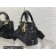 Lady Dior Medium D-Lite Bag in Macramé-Effect Embroidery Black 2022