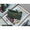 Dior Caro Zipped Pouch with Chain Bag in Supple Cannage Calfskin Green 2022