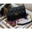 Dior Caro Belt Pouch with Chain Bag in Supple Cannage Calfskin Black 2022