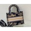 Lady Dior Medium D-Lite Bag in Black Multicolor Cornely-Effect Dior Jardin d'Hiver Embroidery 2022