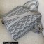 Dior Gray CD Diamond Canvas and Smooth Calfskin Lingot Briefcase Bag 2022