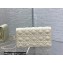 Lady Dior Pouch Bag in Cannage Calfskin with Diamond Motif White 2022