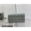 Lady Dior Pouch Bag in Cannage Calfskin with Diamond Motif Gray 2022