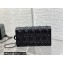 Lady Dior Pouch Bag in Cannage Calfskin with Diamond Motif Black 2022